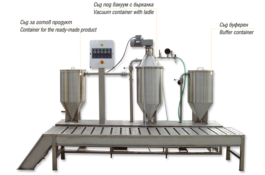 Line for production of mayonnaise and other sauces